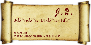 Jónás Ulászló névjegykártya